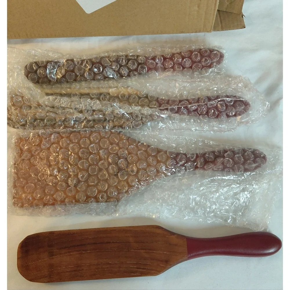 Mad Hungry 4 Pc Acacia Wood Spurtle Set Spatula Utensils As Seen On TV New